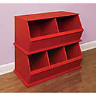 Alternate image 8 for Badger Basket Three Bin Stackable Storage Cubby in Red