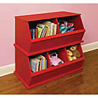 Alternate image 9 for Badger Basket Three Bin Stackable Storage Cubby in Red