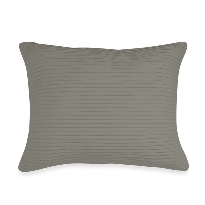 Wamsutta® Baratta Stitch Oblong Throw Pillow in Grey Bed Bath and