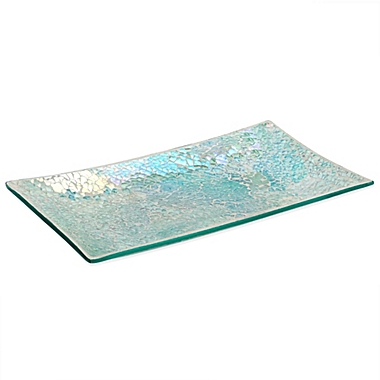 India Ink Aurora Cracked Glass Guest Towel Tray in Pastel. View a larger version of this product image.