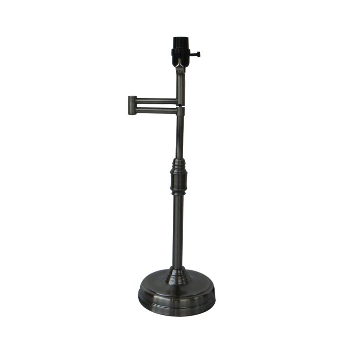 Large 21 Inch Swing Arm Table Lamp Base In Pewter Bed Bath Beyond