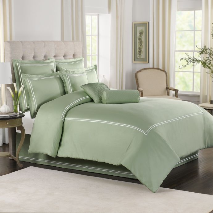 Wamsutta® Baratta Stitch Comforter Set in Sage Bed Bath and Beyond Canada