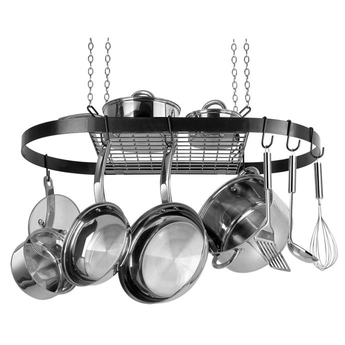 Range Kleen Oval Hanging Pot Rack In Black