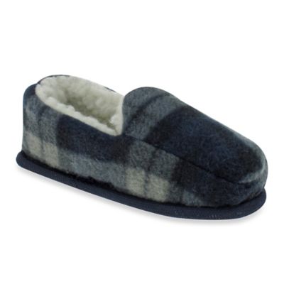 plaid moccasin slippers