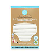 Charlie Banana&reg; 6-Pack 2-in-1 Cloth Diapers in White