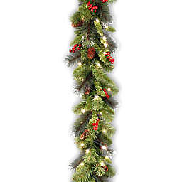 National Tree Company Crestwood Spruce 9-Foot Pre-Lit Garland with Clear Lights