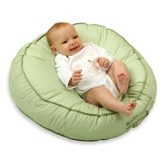 Alternate image 1 for Snoogle®  Podster® Sling-Style Infant Lounger in Green Pin Dot