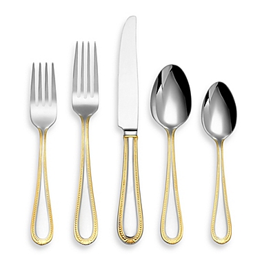 Reed & Barton 45-Piece Kendrick Gold Flatware Set. View a larger version of this product image.