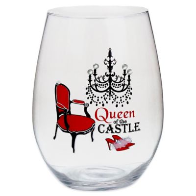 queen wine glass castle stemless bed