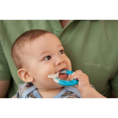 MAM Bite & Brush Teether in Blue. View a larger version of this product image.