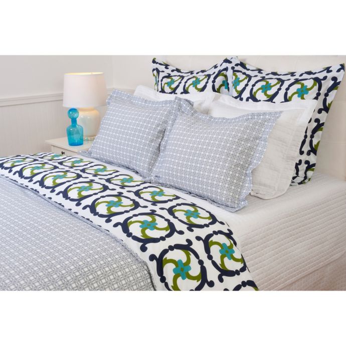 Cococozy Katie Reversible Duvet Cover In Navy Bed Bath Beyond