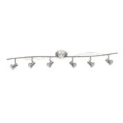 Gimbal 6-Light Ceiling Track Light in Satin Nickel with Satin Nickel Shades