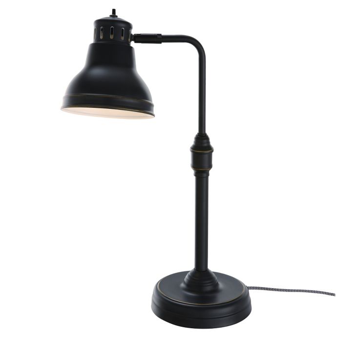 Adesso® Adjustable Table Lamp with Metal Shade in Antique ...