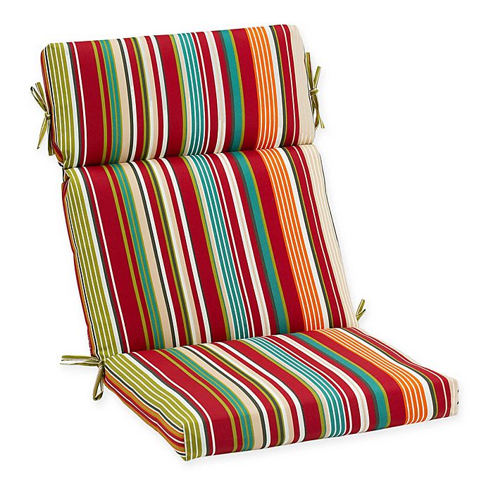 Destination Summer Stripe Outdoor High, Outdoor Chair Seat Cushions Canada