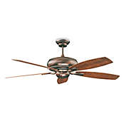 Concord Fans Roosevelt 60-Inch Ceiling Fan in Oil Brushed Bronze with Elm/Natural Cherry Blades