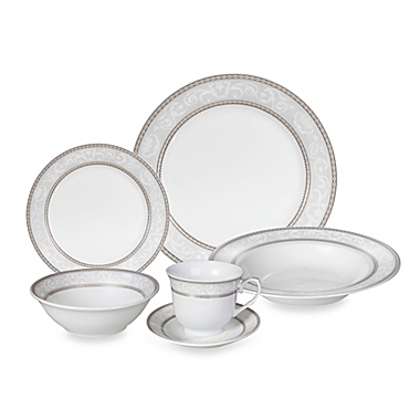 Lorren Home Trends Sirena Lace 24-Piece Dinnerware Set. View a larger version of this product image.