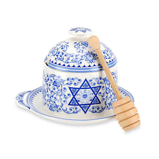 Alternate image 1 for Spode® Judaica Honey Pot with Drizzler