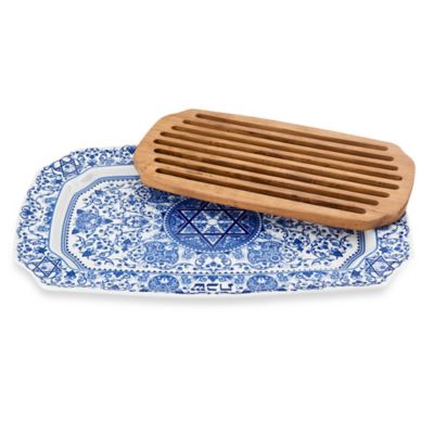 Spode&reg; Judaica Challah Tray with Wood Insert