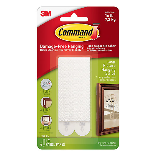 Alternate image 1 for 3M Command™ 4-Pack Large Picture Hanging Strips