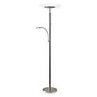Alternate image 0 for Adesso&reg; Stellar Brushed Steel Torchiere Floor Lamp with Reading Light