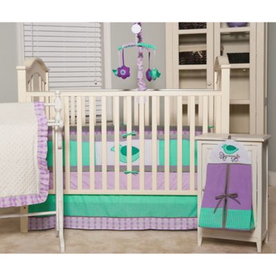 purple and teal crib bedding sets