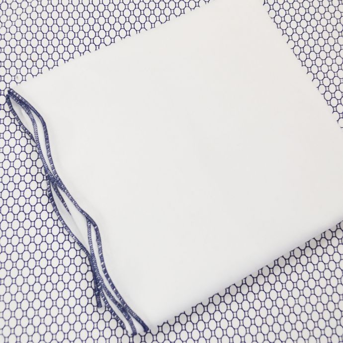 Oliver B 2 Piece Scallop Crib Bedding Set In Navy White Bed Bath