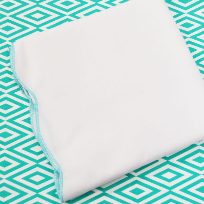 Oliver B 2 Piece Scallop Crib Bedding Set In Turquoise White Bed