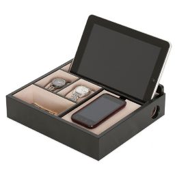 Mele & Co. Rory Wooden Charging Valet in Java Finish