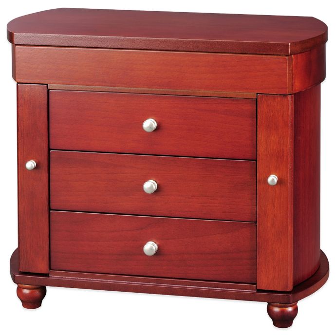 Stunning Jewelry Box in Walnut Finish Bed Bath & Beyond