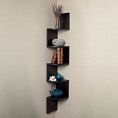 Zig Zag Five Level Corner Wall Mount Shelf. View a larger version of this product image.