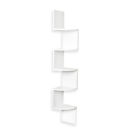 Zig Zag Five Level Corner Wall Mount, Frosted Glass Floating Shelves Bunnings