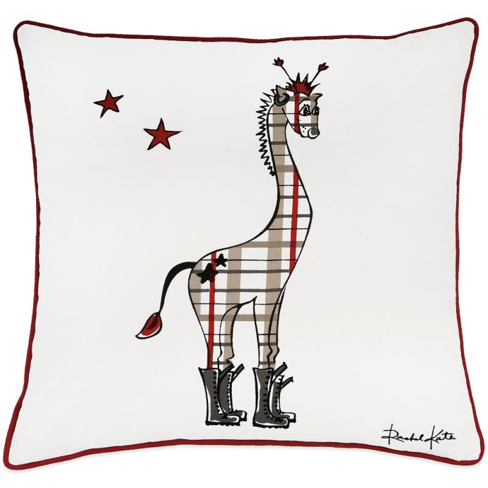 Rachel Kate Punk Rock Animal Boys Giraffe 18 Inch Square Throw