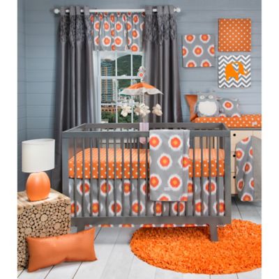 orange crib bedding