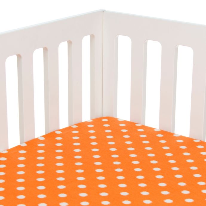 Glenna Jean Rhythm Fitted Crib Sheet In Orange Dot Buybuy Baby