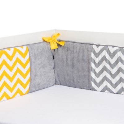 yellow crib bumper