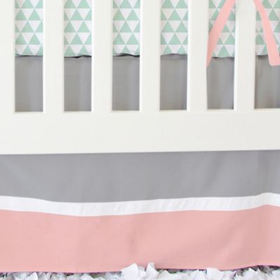 coral and teal arrow crib bedding