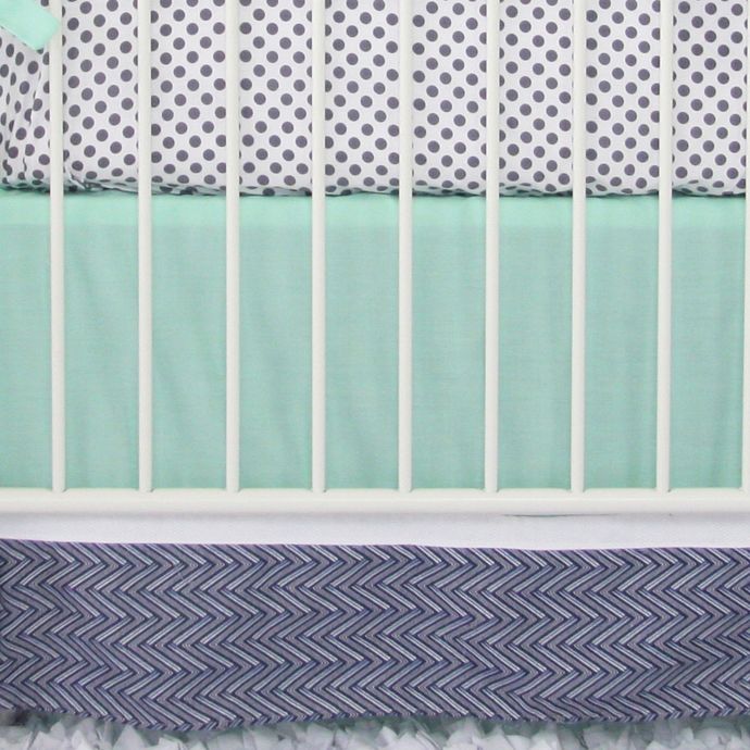 Caden Lane Arrow Chevron Crib Bedding Collection In Mint Navy