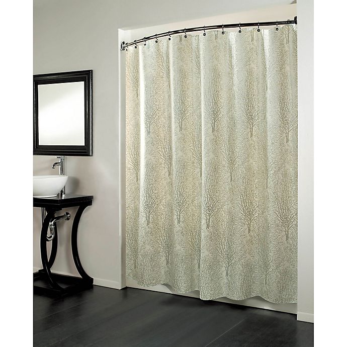 Forest Fabric Metallic Print Shower, Laura Ashley Shower Curtains