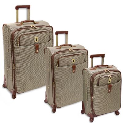 london fog plaid suitcases