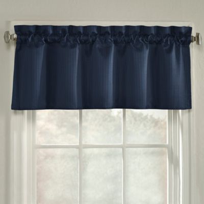 Oxford Window Valance In Navy Bed Bath Beyond