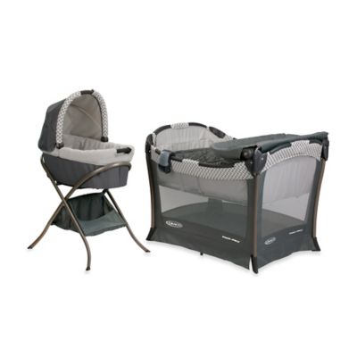 bassinet and playpen