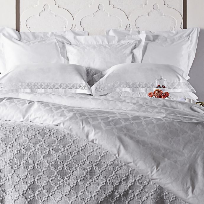 Frette at Home Marano Coverlet in White Bed Bath & Beyond
