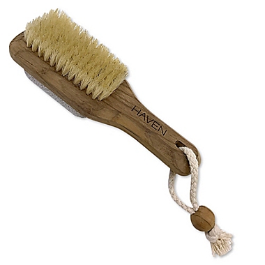 Haven&trade; Teakwood 2-in-1 Foot Brush. View a larger version of this product image.
