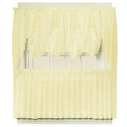 Emelia Sheer Window Curtain Tier Pair in Yellow