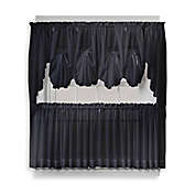 Emelia 40-Inch Fan Insert Sheer Window Curtain in Black