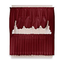 Emelia 38-Inch Window Curtain Swag Pair in Burgundy