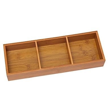 Lipper International 3-Compartment Bamboo Tray. View a larger version of this product image.