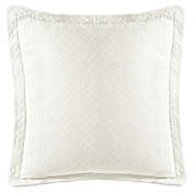New Hudson Park Gabrielle Quilted Euro Pillow Sham White $120 Y1676 