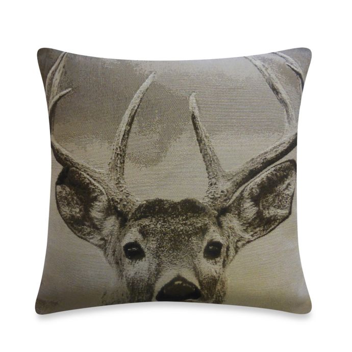 Deer Tapestry Throw Pillow in Sepia | Bed Bath and Beyond Canada