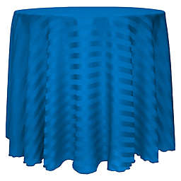 Ultimate Textile Poly Stripe 132-Inch Round Tablecloth in Cobalt